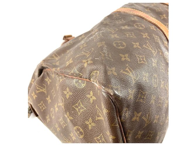 Borsa da viaggio Louis Vuitton Monogram Keepall 55 Marrone - vista 8