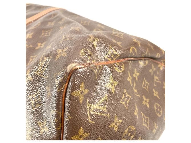 Borsa da viaggio Louis Vuitton Monogram Keepall 55 Marrone - vista 9
