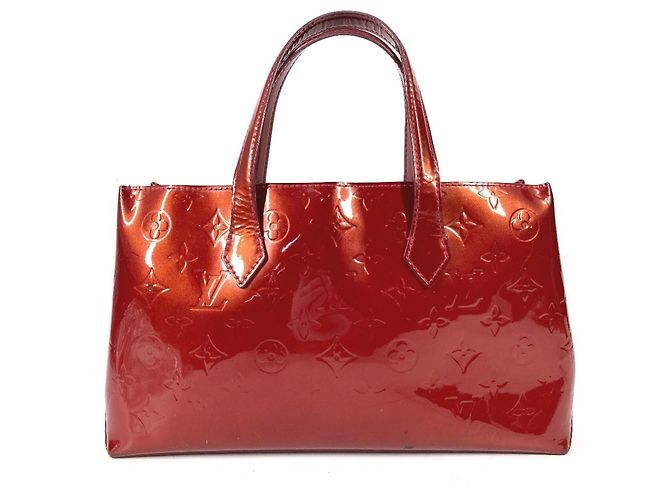Borsa Louis Vuitton Monogram Vernis Wilshire PM Rosso - vista 2