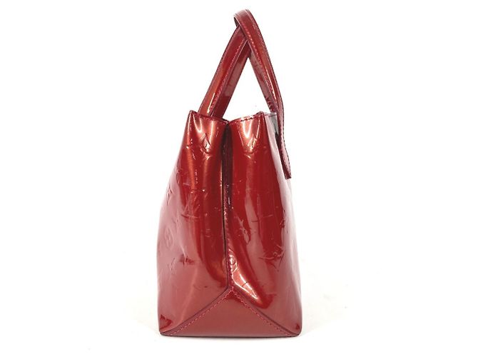 Borsa Louis Vuitton Monogram Vernis Wilshire PM Rosso - vista 3