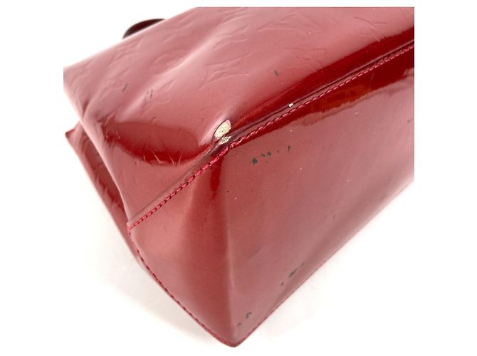 Borsa Louis Vuitton Monogram Vernis Wilshire PM Rosso - vista 7