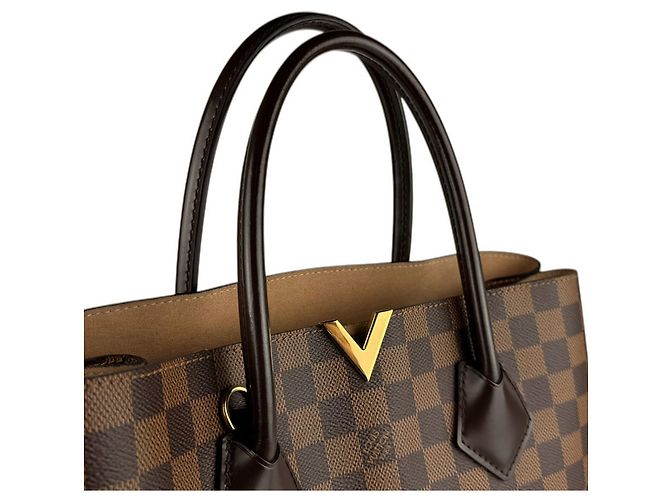 Borsa a mano Damier Kensington Louis Vuitton Marrone Damier ebene - vista 10