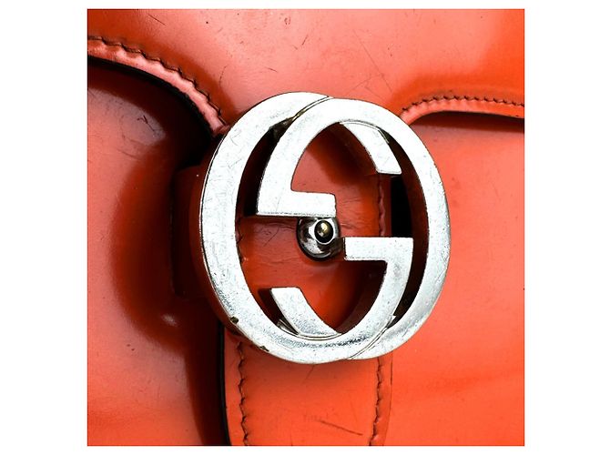 Borsa a Spalla Gucci G Intrecciato Arancione - vista 11