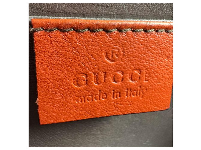 Borsa a Spalla Gucci G Intrecciato Arancione - vista 12