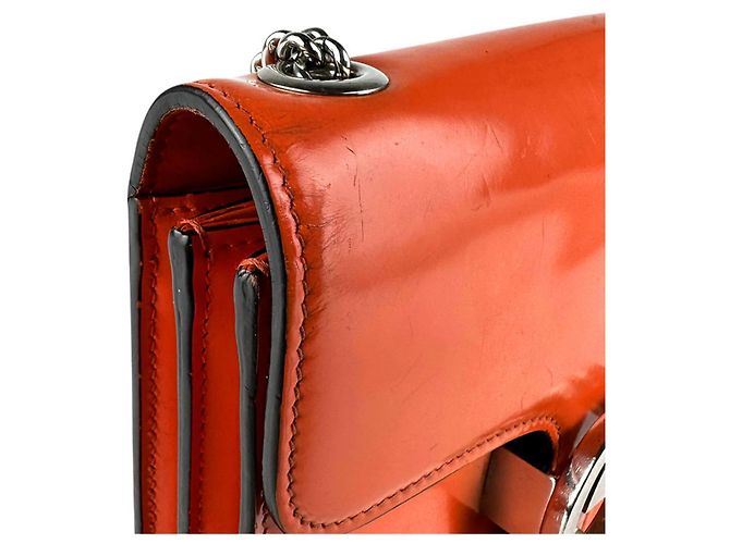 Borsa a Spalla Gucci G Intrecciato Arancione - vista 6