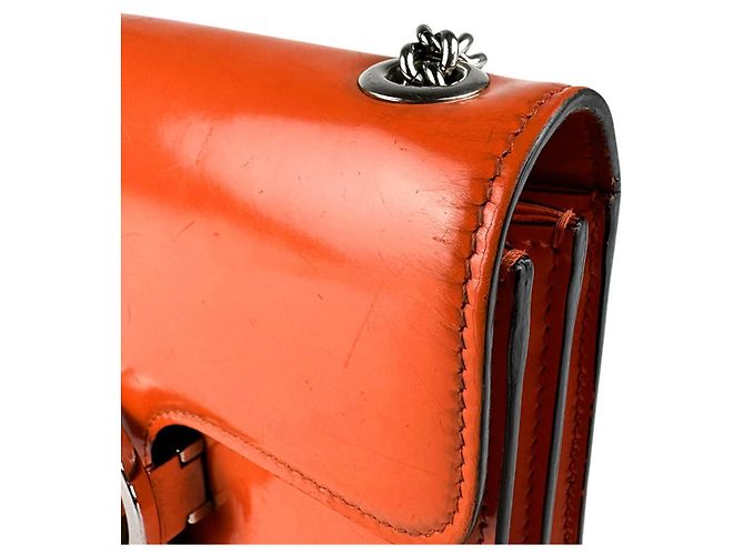 Borsa a Spalla Gucci G Intrecciato Arancione - vista 7