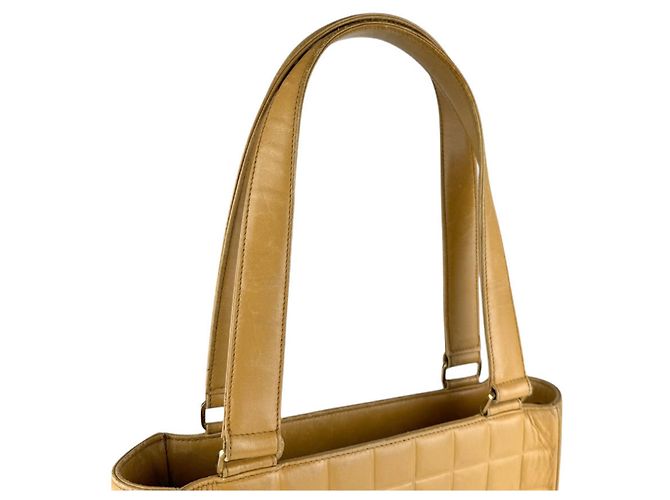 Borsa a spalla in pelle beige Chanel - vista 10