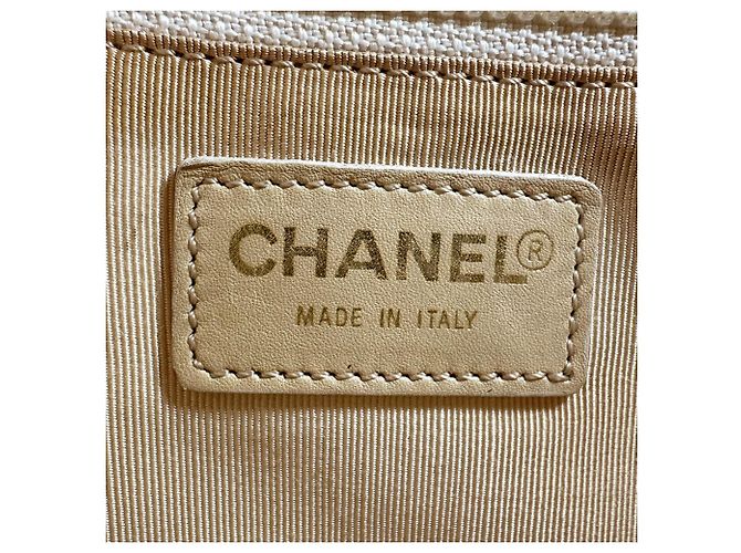 Borsa a spalla in pelle beige Chanel - vista 12