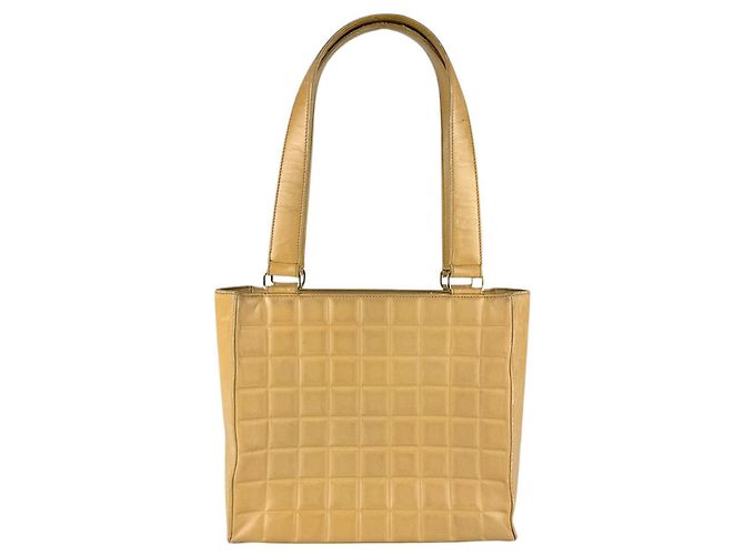 Borsa a spalla in pelle beige Chanel - vista 3