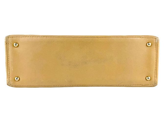 Borsa a spalla in pelle beige Chanel - vista 4
