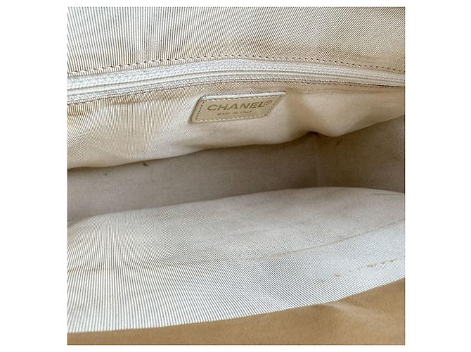 Borsa a spalla in pelle beige Chanel - vista 5