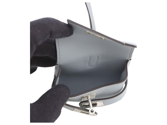 Kelly Charm per borsa Hermès in grigio e argento Marrone - vista 5