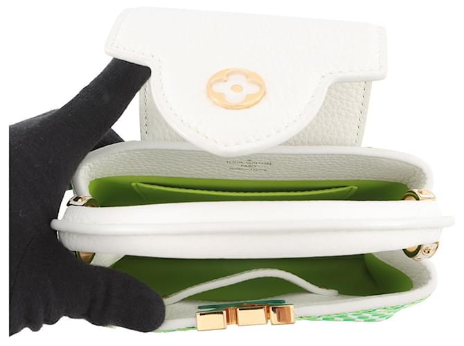 Borsa Capucines MINI Louis Vuitton Bianco Verde - vista 5
