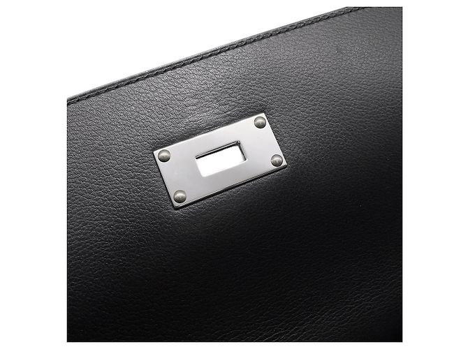 Borsa Hermès Kelly PM in pelle Evergrain nera Nero - vista 10