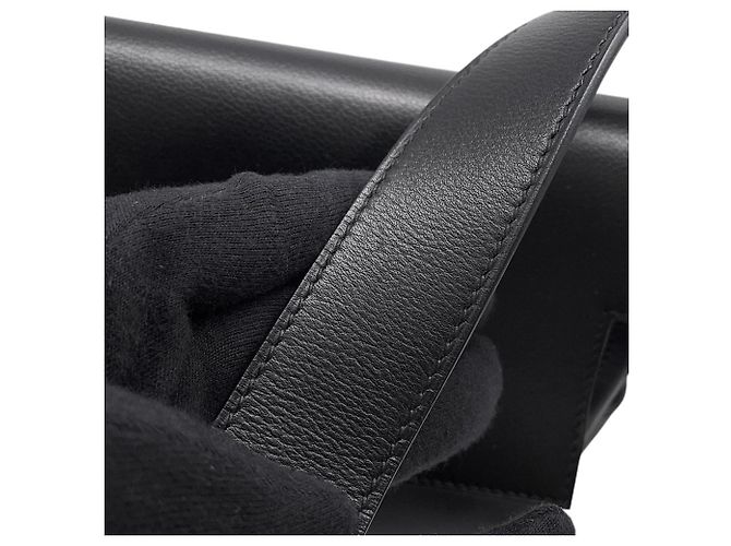Borsa Hermès Kelly PM in pelle Evergrain nera Nero - vista 11