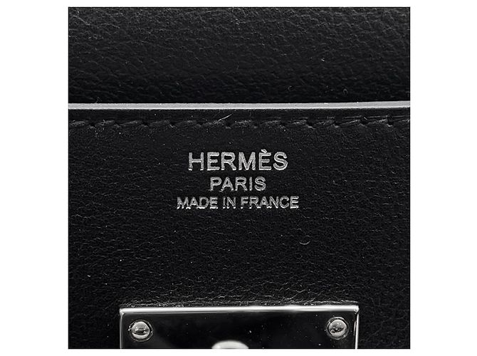 Borsa Hermès Kelly PM in pelle Evergrain nera Nero - vista 14