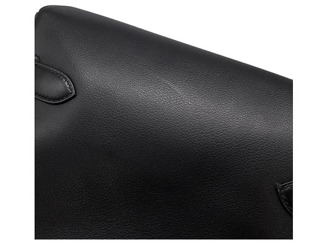 Borsa Hermès Kelly PM in pelle Evergrain nera Nero - vista 7