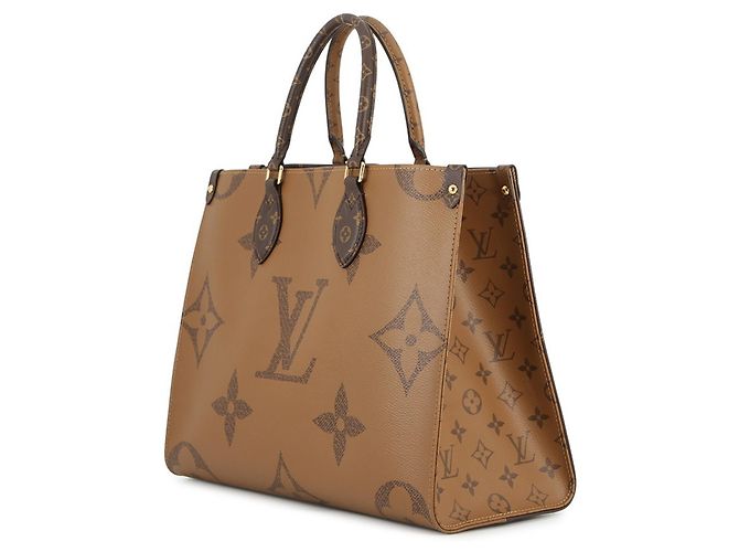 Borsa Tote OnTheGo MM Monogramma Reverse Gigante Louis Vuitton Marrone - vista 2