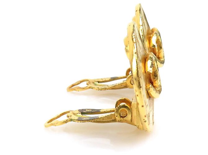 Orecchini a clip in metallo dorato Chanel D'oro - vista 3
