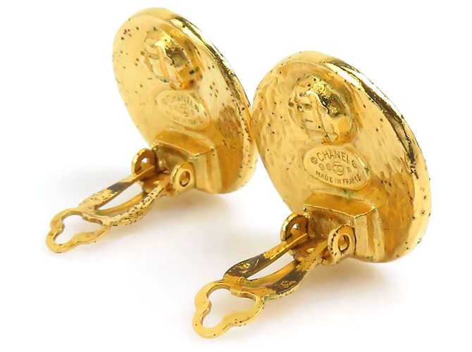 Orecchini a clip in metallo dorato Chanel D'oro - vista 4