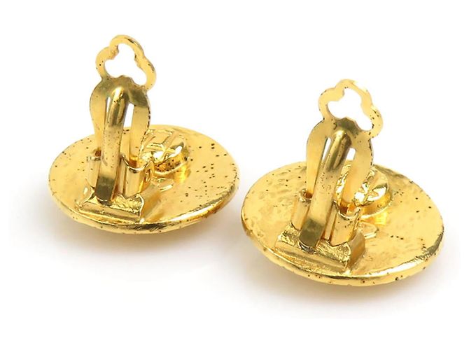 Orecchini a clip in metallo dorato Chanel D'oro - vista 7