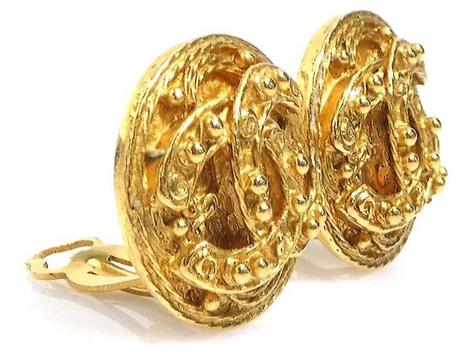 Orecchini a clip dorati Chanel D'oro - vista 2