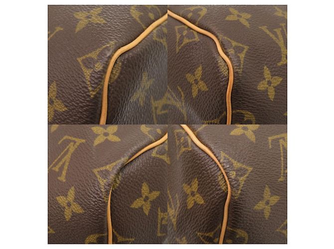 Borsa Boston Keepall Bandoulière 55 Monogram Louis Vuitton Marrone - vista 4