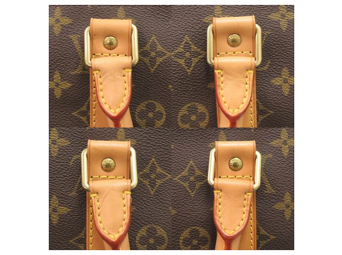 Borsa Boston Keepall Bandoulière 55 Monogram Louis Vuitton Marrone - vista 7