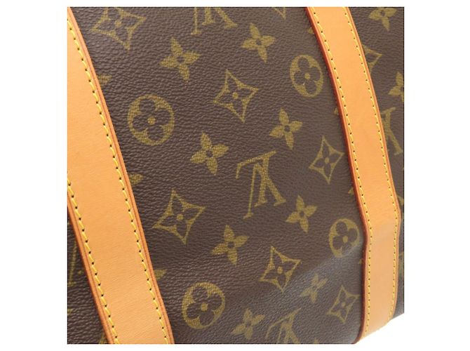 Borsa Boston Keepall Bandoulière 55 Monogram Louis Vuitton Marrone - vista 9