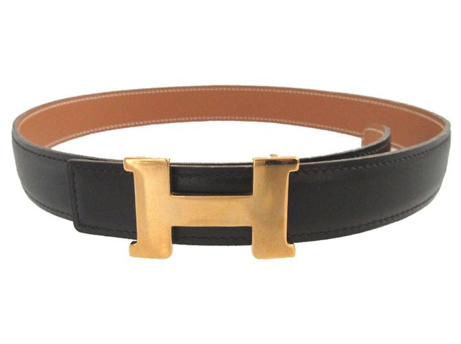 Cintura H-Buckle Constance di Hermès Marrone Nero - vista 2