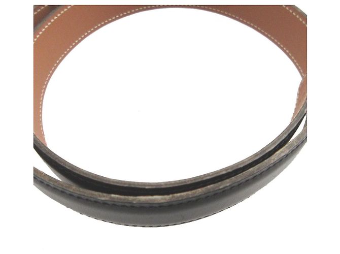 Cintura H-Buckle Constance di Hermès Marrone Nero - vista 3