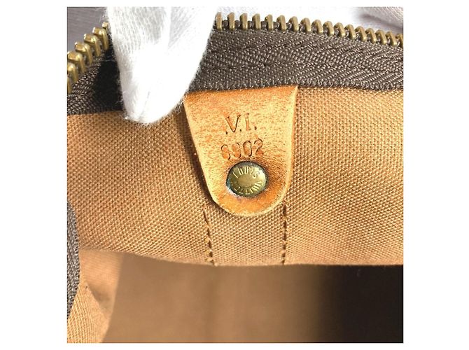 Borsa Keepall Bandoulière 55 Monogram Louis Vuitton Marrone - vista 10
