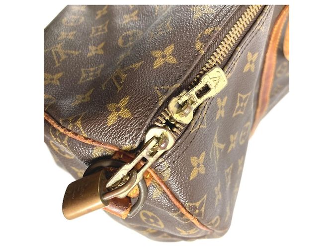 Borsa Keepall Bandoulière 55 Monogram Louis Vuitton Marrone - vista 11