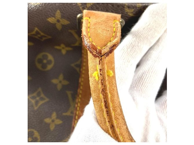 Borsa Keepall Bandoulière 55 Monogram Louis Vuitton Marrone - vista 14