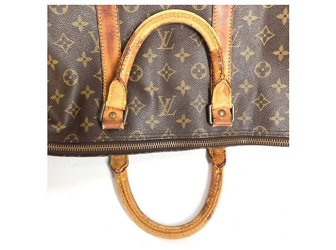 Borsa Keepall Bandoulière 55 Monogram Louis Vuitton Marrone - vista 15