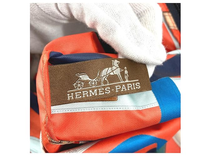 Hermès Borsa Duffle 44 HERMES Cavalcadour Airsilk Arancione - vista 11