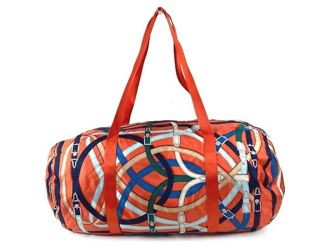 Hermès Borsa Duffle 44 HERMES Cavalcadour Airsilk Arancione - vista 2