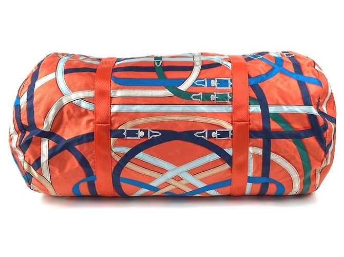 Hermès Borsa Duffle 44 HERMES Cavalcadour Airsilk Arancione - vista 5