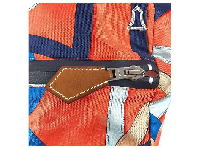 Hermès Borsa Duffle 44 HERMES Cavalcadour Airsilk Arancione - vista 7