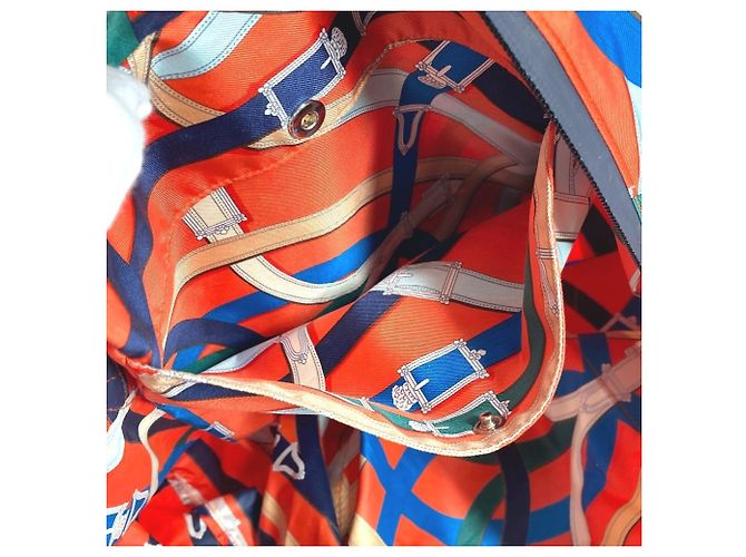 Hermès Borsa Duffle 44 HERMES Cavalcadour Airsilk Arancione - vista 9
