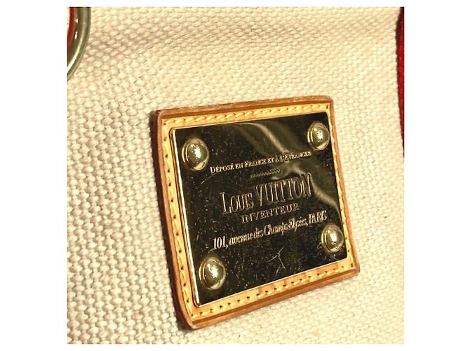 Louis Vuitton Antigua Cabas MM Tasche Rot Beige - Ansicht 13
