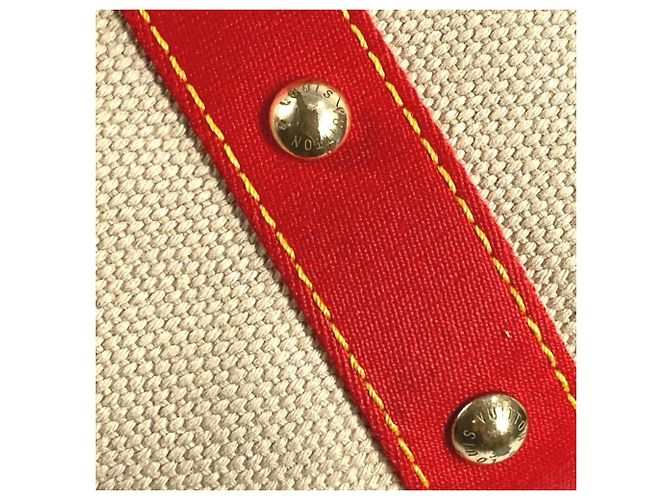 Louis Vuitton Antigua Cabas MM Tasche Rot Beige - Ansicht 15