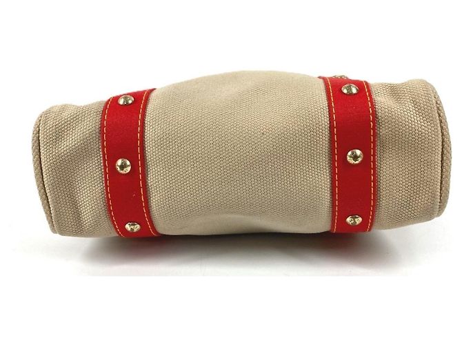 Louis Vuitton Antigua Cabas MM Tasche Rot Beige - Ansicht 5