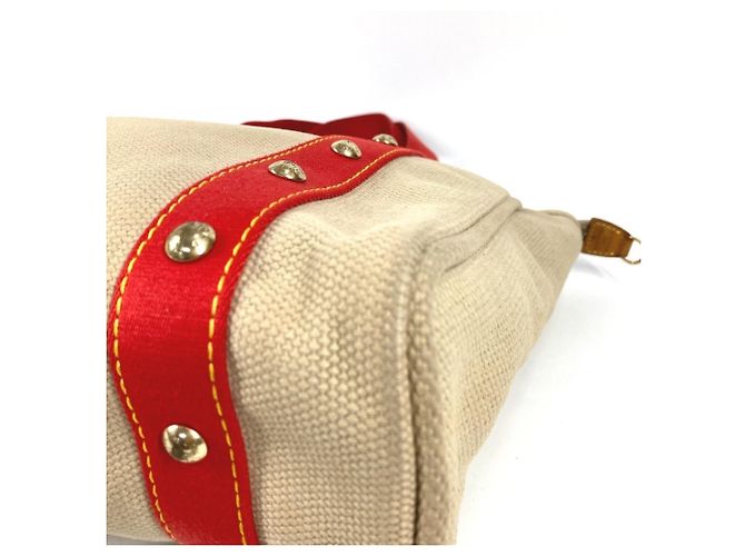 Louis Vuitton Antigua Cabas MM Tasche Rot Beige - Ansicht 6