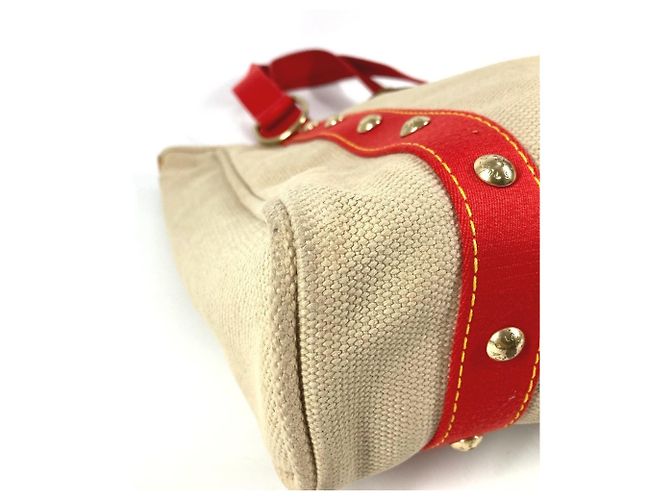 Louis Vuitton Antigua Cabas MM Tasche Rot Beige - Ansicht 7