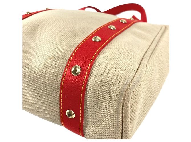 Louis Vuitton Antigua Cabas MM Tasche Rot Beige - Ansicht 8
