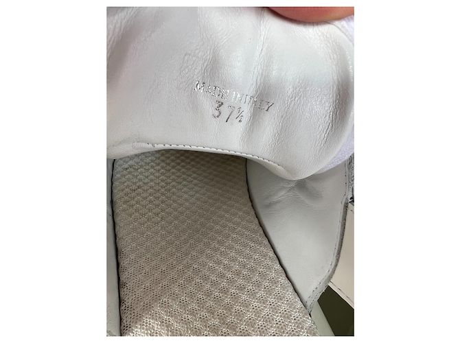 Mm6 Triple Strap Plattform Ledersneaker Weiß - Ansicht 7
