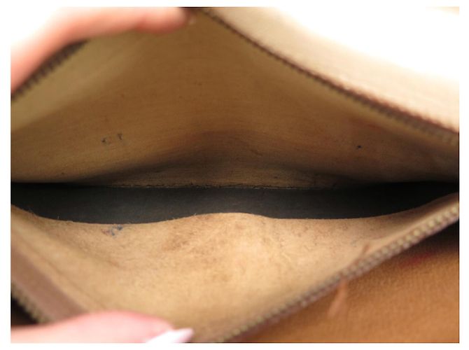 Céline BORSA CLUTCH POCHETTE CLASSICA BEIGE IN PELLE CELINE VINTAGE - vista 11