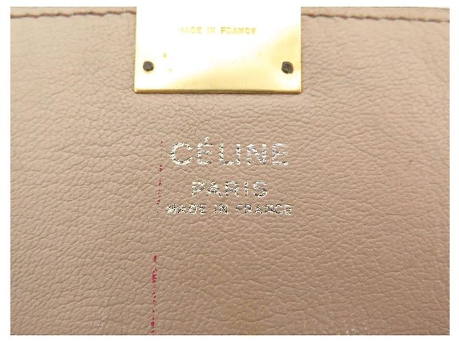 Céline BORSA CLUTCH POCHETTE CLASSICA BEIGE IN PELLE CELINE VINTAGE - vista 8