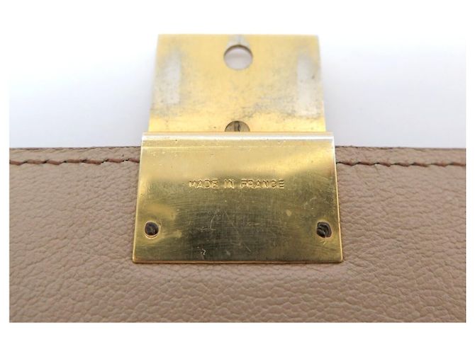 Céline BORSA CLUTCH POCHETTE CLASSICA BEIGE IN PELLE CELINE VINTAGE - vista 9